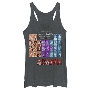Women's Disney Princesses Periodic Table Racerback Tank Top - 1 of 3
