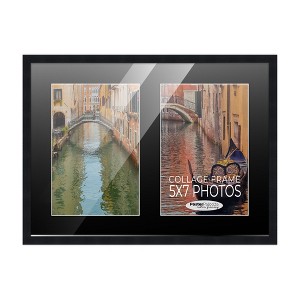 PosterPalooza | Black Finish Collage Frame - Black Mat, 20 Frame Sizes to Choose From, UV Acrylic - 1 of 4