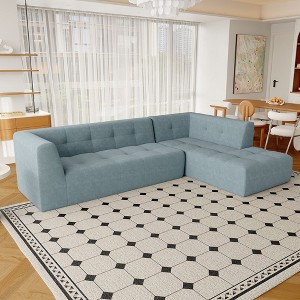 112.2*74" Modular Modular Combination Living Room Sofa Set, Modern Minimalist Sofa, Living Room Upholstered Sofa Bed, Bedroom - 1 of 4