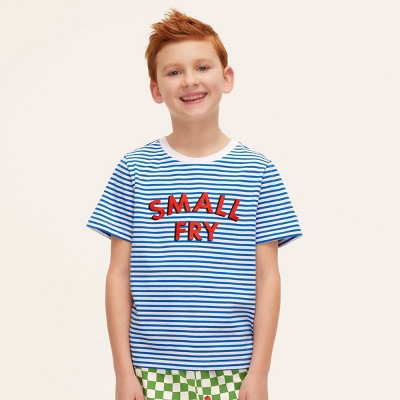 Boys' Small Fry Stripe Short Sleeve Graphic T-Shirt - kate spade new york x Target Blue/White