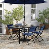 Merrick Lane Set of 4 Versatile Flex Comfort Indoor/Outdoor Fold Chairs with Metal Frames - 2 of 4