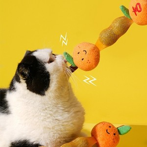 ZEZE “Orange Blessings” Catnip Ball Toy-Orange - 1 of 4