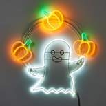 18" Faux Neon Ghost with Juggling Motion Halloween Novelty Silhouette Light - Hyde & EEK! Boutique™