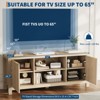 Fluted TV Stand for 65 Inch TV, Modern TV Console Table with Open Shelves & 2 Storage Cabinets, Heavy-Duty Entertainment Center - 2 of 4