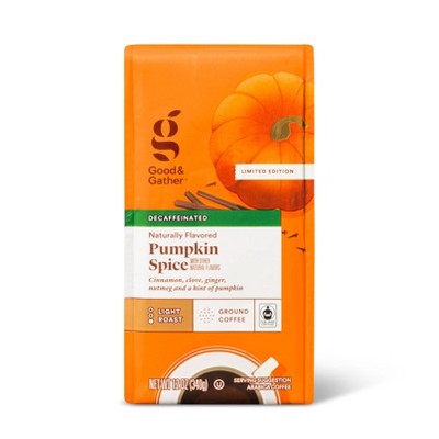 Naturally Flavored Pumpkin Spice Light Roast Ground Coffee - Decaf - 12oz - Good & Gather™
