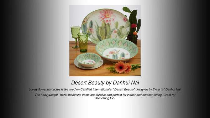 12pc Desert Beauty Melamine Dinnerware Set - Certified International, 2 of 7, play video