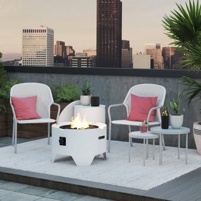 Photo 1 of [DAMAGE] Astra 23 Fire Pit White - CosmoLiving by Cosmopolitan