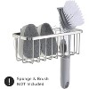 Ridstar Rust-Proof Luxury Kitchen & Bathroom Sink Sponge Holder with Self-Adhesive Base-Gray - 3 of 4