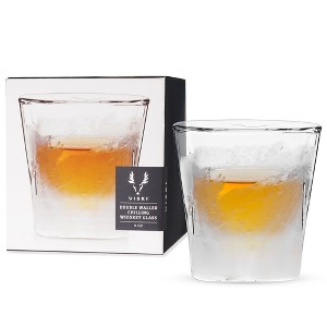 Viski Glacier Whiskey Glass, Double Walled Whiskey Glass, 6 Ounces, Clear Glass, Set of 1, Clear Finish - 1 of 4