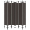vidaXL 6-Panel Room Divider - Durable and Breathable Fabric, Foldable Design, Easy Assembly, Brown Color, Versatile Usage for Privacy and Sun-Block - 4 of 4