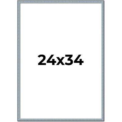 PosterPalooza | Textured Blue Picture Frame - UV Acrylic, Foam Board Backing, Hanging Hardware