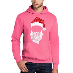 LA Pop Art Feliz Navidad Santa Claus - Men's Word Art Hooded Sweatshirt - 1 of 4