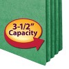 Smead File Pocket, Straight-Cut Tab, 3-1/2" Expansion, Letter Size, Green, 25 per Box (73226) - 2 of 4