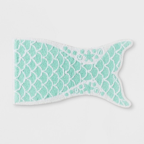 Mermaid Tail Bath Rug Crystalized Green Pillowfort Target