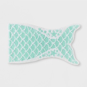 Mermaid Tail Bath Rug Crystalized Green - Pillowfort , Blue Green