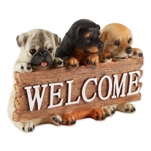Zingz & Thingz Puppy Welcome Sign 9.5x4x6.5” - 1 of 4