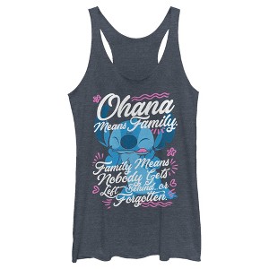 Women's Lilo & Stitch Ohana Means Family Racerback Tank Top - 1 of 4
