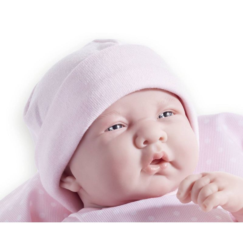 JC Toys La Newborn 14&#34; Girl Baby Doll 9pc Set - Pink Romper, 3 of 6