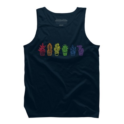 Adult Design By Humans Cactus Lover Succulent Rainbow Pride Garden By Avocato Tank Top