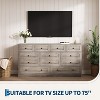Modern 12-Drawer Wood Dresser, 61-Inch Wide TV Stand for 65 Inch TVs, Storage Cabinet for Bedroom, Living Room, Hallway - 4 of 4