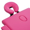 vidaXL Foldable Massage Table 2 Zones Aluminum Pink - 4 of 4