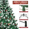 GIKPAL 6ft Pre-Lit Artificial Christmas Tree, Xmas Tree with 250 LED Lights, 54 Pine Cones & 54 Red Berries Hinged Christmas Tree, Party Decoration - 4 of 4