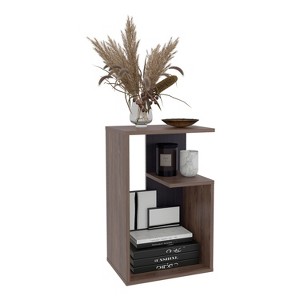 Kumasinova 25"H 3-Tier Shelf End Table with Premium MDF Frame,Modern Minimalist Sofa Side Table Nightstand for Living Room&Bedroom - 1 of 4
