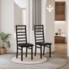 Racxily Metal Dining Chairs Set of 2 (Black) - Comfortable Metal Dining Chairs with High Back, PU Leather, Steel Legs,Ideal for Kitchen/Living Room - 2 of 4
