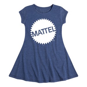 Girls' - Mattel - Mattel Original Logo Fit & Flair Cap Sleeve Dress - 1 of 2