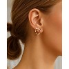 Molenia Convertible CZ Hoop Stud Earrings, 14K Gold Plated 925 Sterling Silver Dainty Double-Wear Earrings for Women, Elegant Personalized Gift - 2 of 4