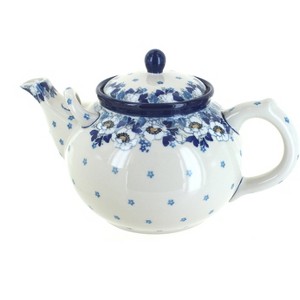 Blue Rose Polish Pottery 444 Ceramika Artystyczna Large Teapot - 1 of 1