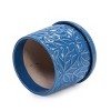 SEVOBAL Planters Set of 2 Modern Ceramic Flowerpots, All-Weather Indoor, Outdoor Use for Patio, Garden, Windowsill, Blue, 11.82"*11.82"*11.03" - 4 of 4