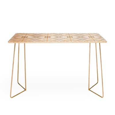 Elisabeth Fredriksson Geo Desk Aston with Gold Legs - Deny Designs