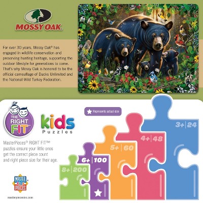 Mossy Oak Black Bears 100-Piece Nature Jigsaw Puzzle
