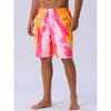 INSPIRE CHIC Men's Summer Colorful Tie-dyed Pattern Drawstring Elastic Waist Board Shorts - image 2 of 4