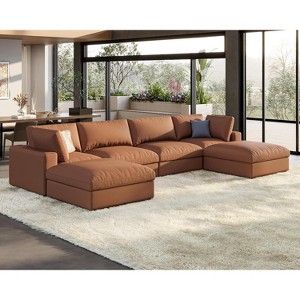 AMERLIFE Modular Sectional Sofa, Down Filled Couch for Living Room - 1 of 4