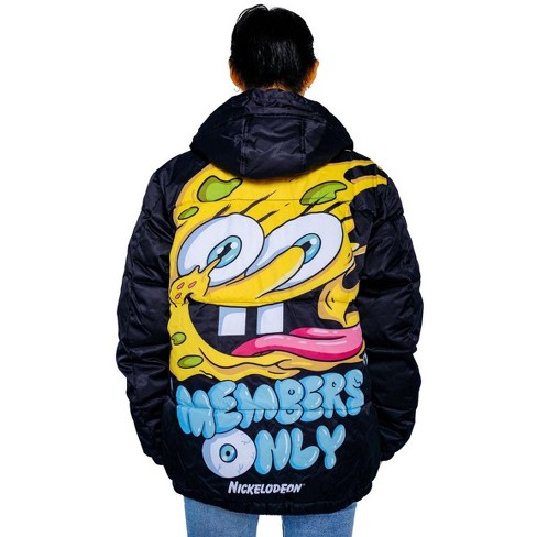 Nickelodeon x Members Only sponge bob oversized puffer coat jacket NEW authentic w/ tag XL