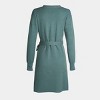 Women's Cozy Knit Wrap V-Neckline Sweater Dress - Cupshe - 3 of 4