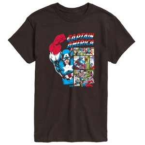 Men's - Marvel - Captain America Comic Panel Portrait Short Sleeve Graphic T-Shirt - 1 of 3