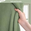 Aoibox Sage Green Bohemian Shower Curtain with Cotton Fabric Touch, Mid Century Boho Minimalist Arch Design for Bathroom - 4 of 4