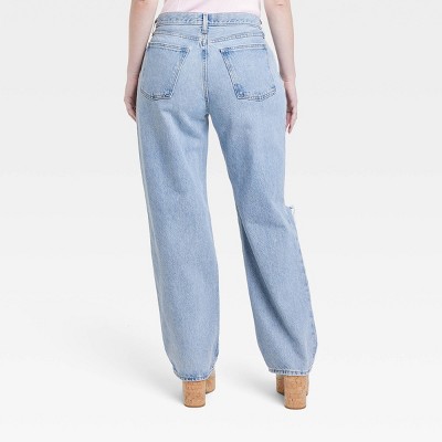 Women's Mid-rise 90's Baggy Jeans - Universal Thread™ Clay Pink 00