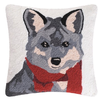 C&F Home Welcome Friends Fox Hooked Pillow