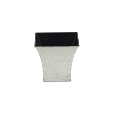 HomeRoots 5" Cream Recycled Plastic Indoor Outdoor Square Nursery Pot