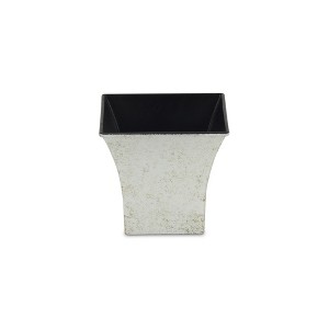 HomeRoots 5" Cream Recycled Plastic Indoor Outdoor Square Nursery Pot - 1 of 3