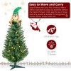 3ft 129 Branches with Santa Claus Decoration PVC Branch Iron Bracket Christmas Tree Green - 4 of 4