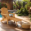 Whisen Oversized Wooden Adirondack Chair with Pre-Assembled Back - 3 of 4