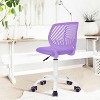 ELJGET Ergonomic Desk Chair for Teens, Height Adjustable Office Chair with Lumbar Support, Armless Computer Task Chair for Small Spaces - 2 of 4