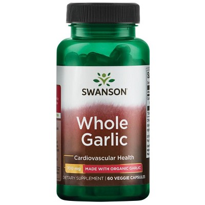 Swanson Whole Garlic - Made with Organic Garlic 700 mg 60 Veg Capsules.