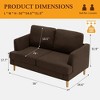 Gericco Loveseat Sofa 56" Mid Century Modern Small Couches for Small Spaces 2-Seat Upholstered Cushion Sofa Couches for Bedroom Apartment - 3 of 4