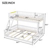 NicBex Bunk Bed with Guardrail and Ladder,Wood Bed Frame for Kids Teens Adults - 3 of 4